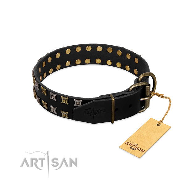 High quality leather dog collar created for your pet