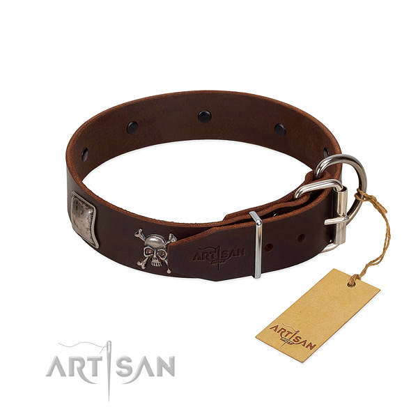 Fine quality full grain genuine leather collar for your lovely pet