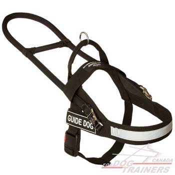 Dog harness nylon equipped with quick releae buckle and id patches